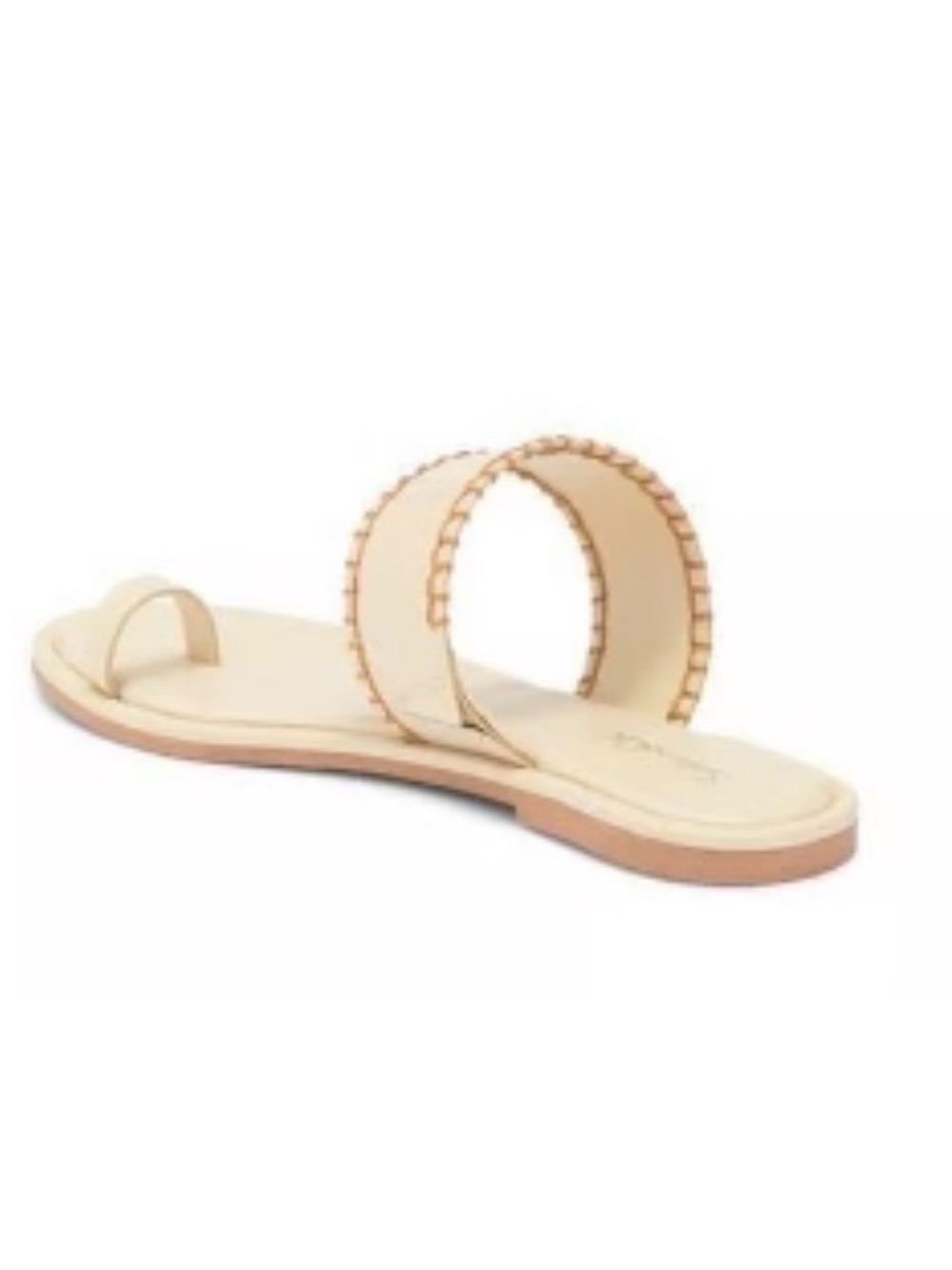Splendid Cream Double-Strap Slide Sandal with Toe Loop